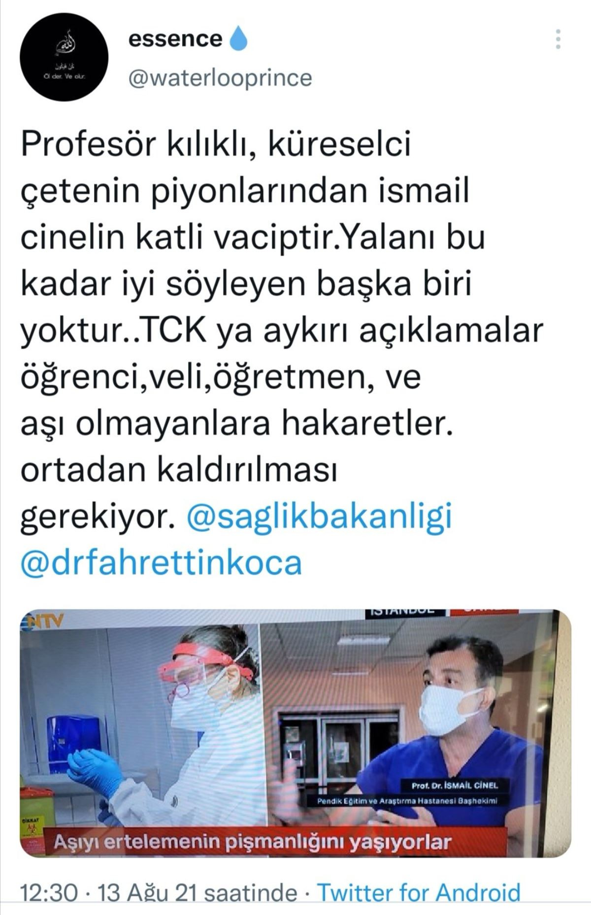 Aşı Karşıtlarından Prof. Cinel'e Korkunç Tehditler: Katli Vaciptir - Resim: 1