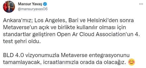 Ankara Metaverse Evrenindeki 4. Şehir Oldu! Mansur Yavaş Açıkladı - Resim: 1
