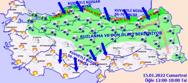 Meteoroloji'den 19 İle Yoğun Kar Uyarısı! Çığ Tehlikesi Var! - Resim: 1