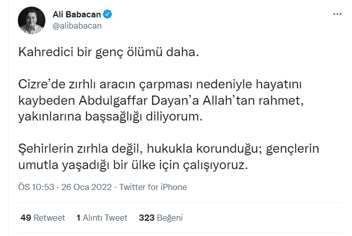 Babacan: Şehirlerin Zırhla Değil Hukukla Korunduğu Bir Ülke İçin Çalışıyoruz - Resim: 1