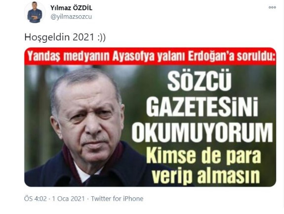 Yılmaz Özdil'den Sözcü Okumuyorum Diyen Erdoğan'a Flaş Yanıt - Resim: 2