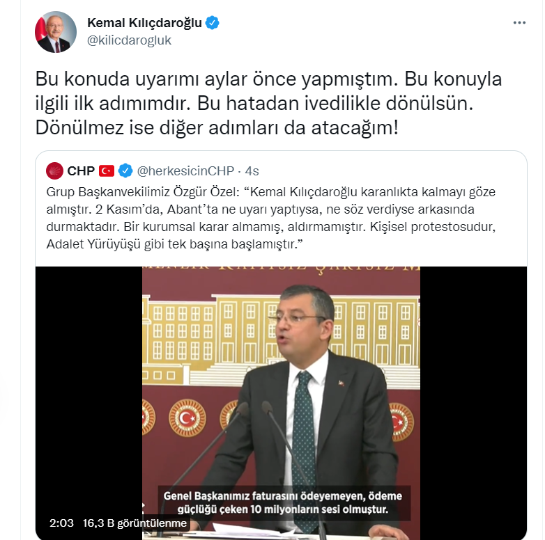 Kılıçdaroğlu: Hatadan Dönülmezse Diğer Adımları Atacağım - Resim: 1