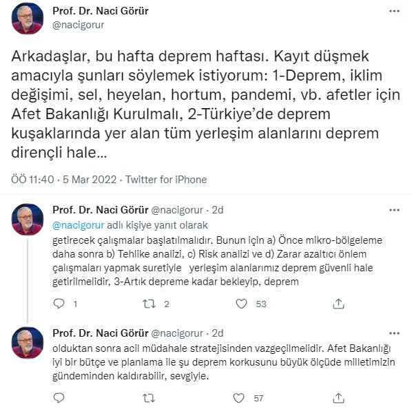 Prof. Dr. Naci Görür Uyardı: Afet Bakanlığı Kurulmalı! - Resim: 1