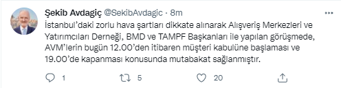 İstanbul'da Artan Kar Yağışı Nedeni İle AVM'ler Erken Kapanacak - Resim: 1