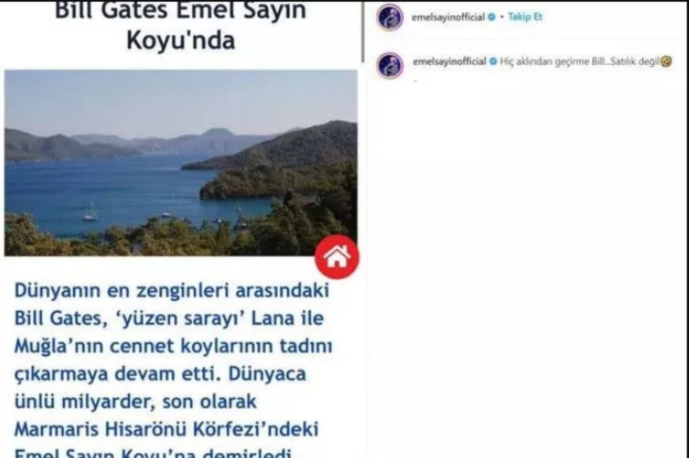 Emel Sayın'dan Bill Gates'e: Hiç aklından geçirme Satılık Değil - Resim: 1