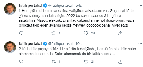 Fatih Portakal: Meyve Sebzeyi Çok Pahalıya Yiyeceğiz, Kıtlık Yaşayabiliriz - Resim: 1