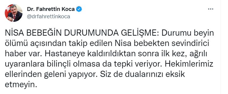 Bakan Koca'dan Sevindiren Nisa Bebek Paylaşımı - Resim: 1
