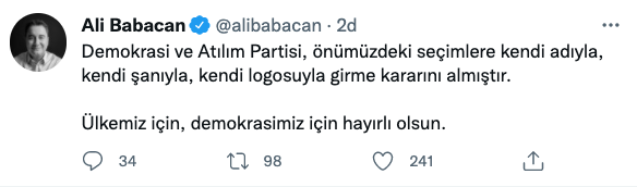 Babacan: Seçime Kendi Adımız ve Logomuzla Gireceğiz - Resim: 1