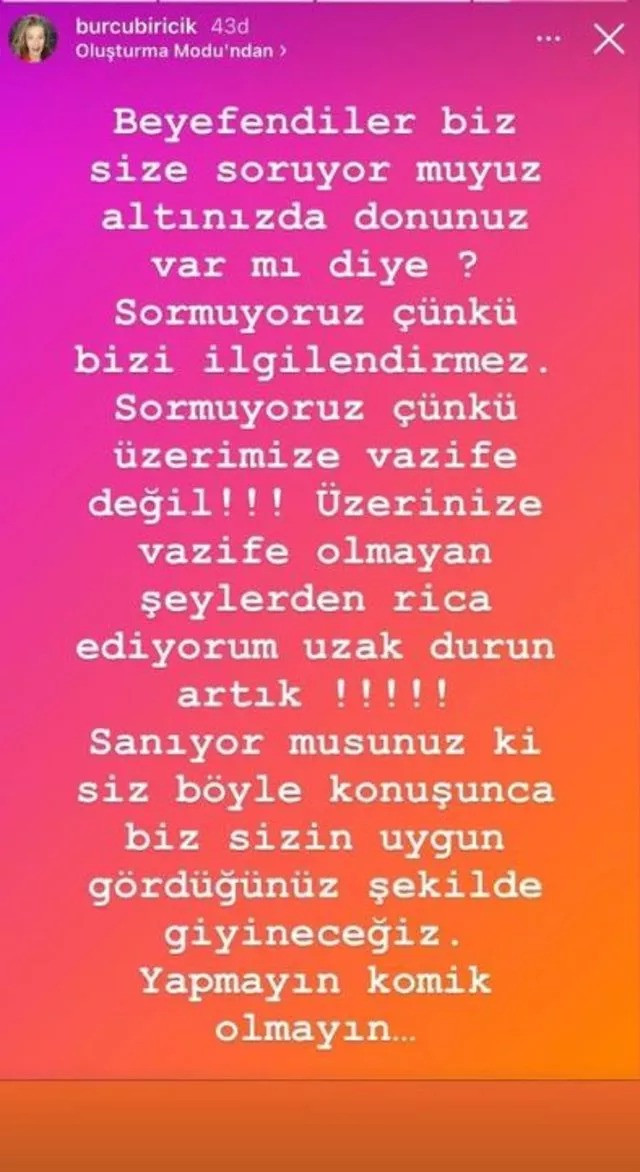 Burcu Biricik'ten Ahmet Çakar'a Biz Size Altınızda Donunuz Var Mı Diye Soruyor Muyuz? - Resim: 1