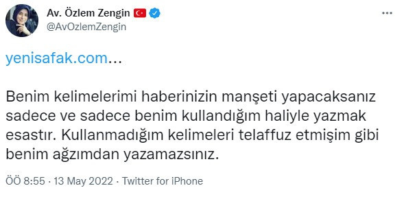 Özlem Zengin'den Yeni Şafak'a Sert Çıkış - Resim: 1