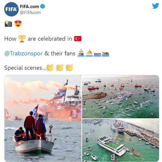 FIFA'dan Trabzonspor Paylaşımı: Türkiye'de Şampiyonluk Böyle Kutlanır! - Resim: 1