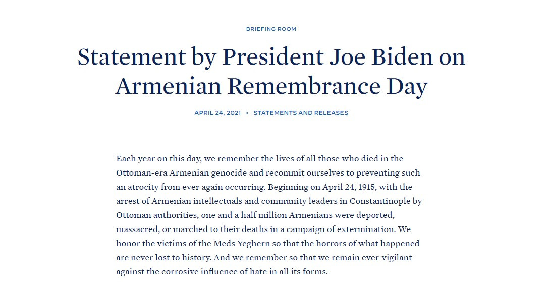 Biden'ın Soykırım Açıklamasında Konstantinopolis Skandalı - Resim: 1