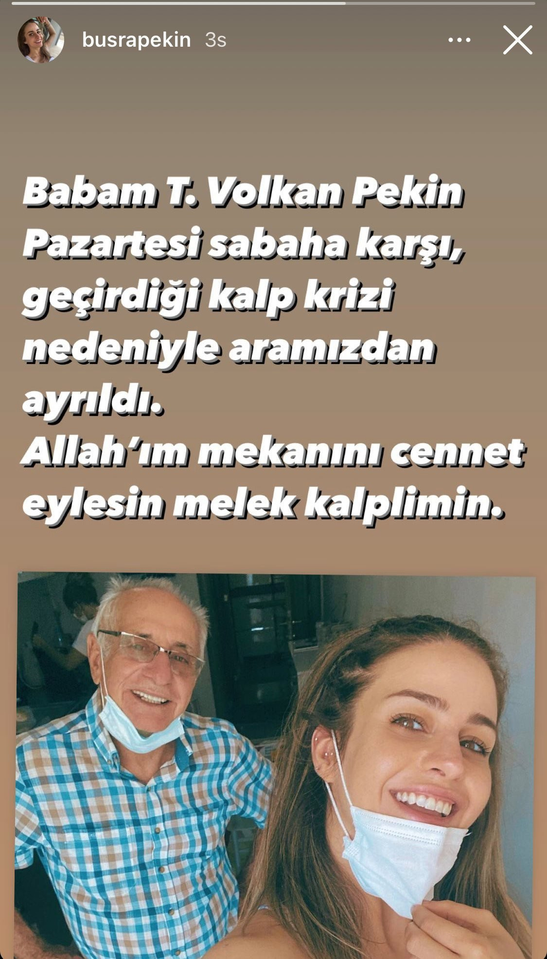 Oyuncu Büşra Pekin'den Acı Paylaşım: Babası Hayatını Kaybetti - Resim: 1