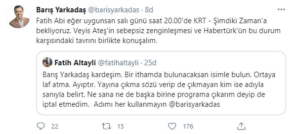 Fatih Altaylı ile Barış Yarkadaş, Veyis Ateş Polemiğine Girdi - Resim: 1