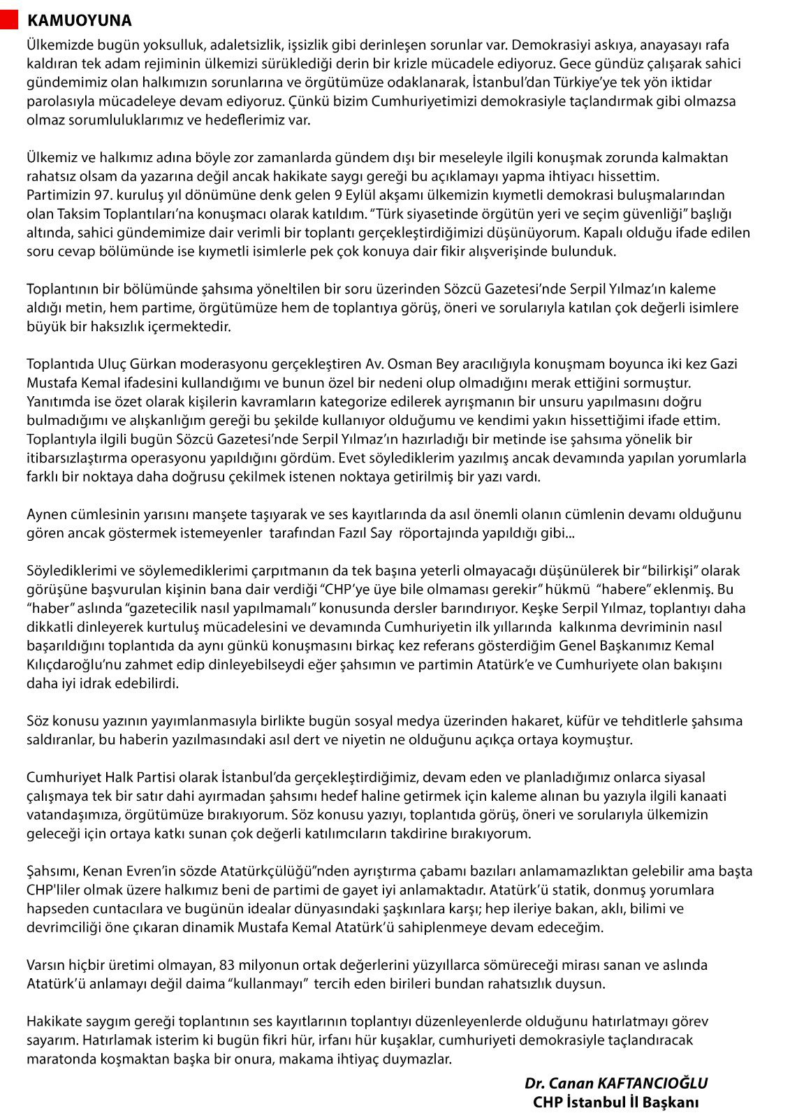 Kaftancıoğlu'ndan tepkiler üzerine flaş Atatürk açıklaması - Resim: 1