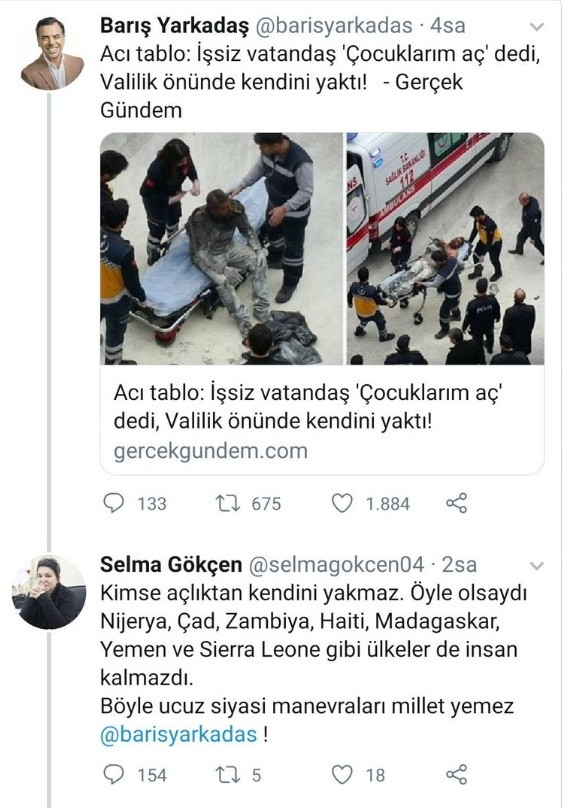 AKP'li meclis üyesinden çocuklarım aç diyerek valilik önünde kendini yakan adam için vicdansız yorum - Resim: 1