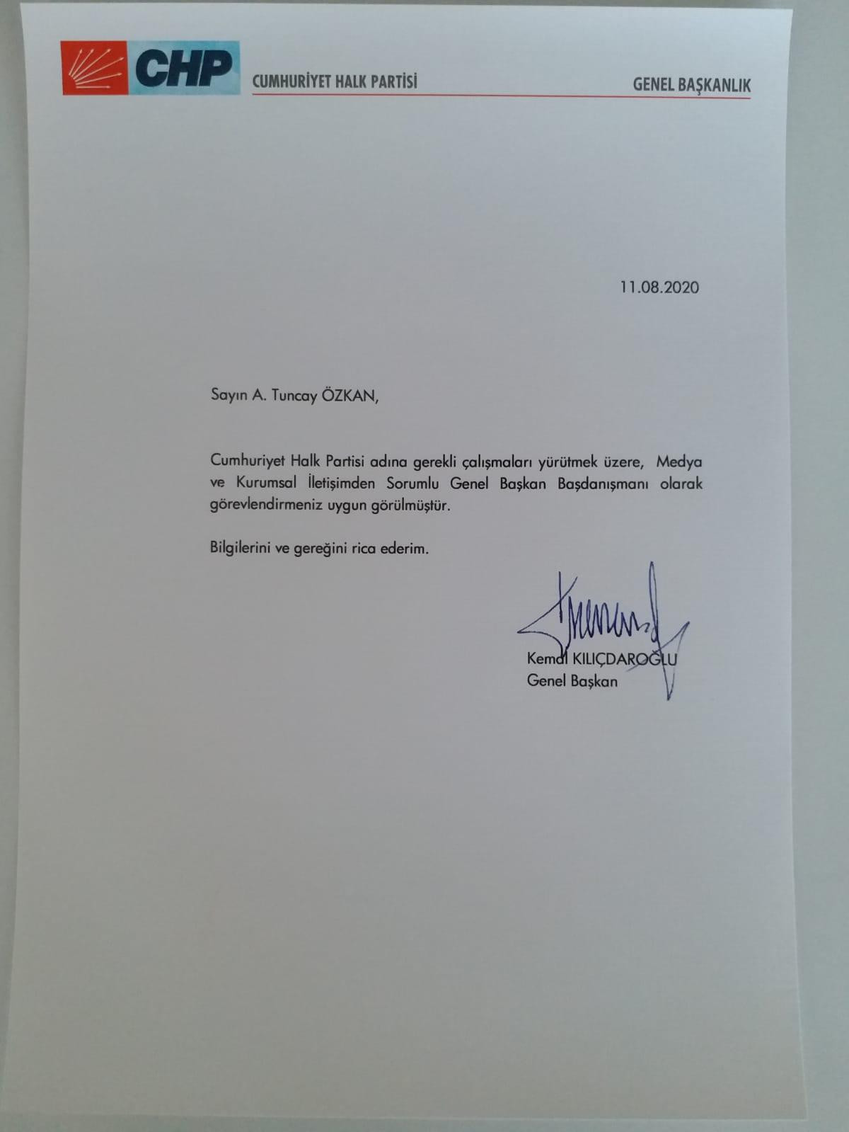 Kılıçdaroğlu Tuncay Özkan'ı yedirmedi: İşte yeni görevi - Resim: 2