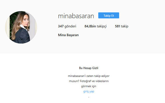 Mina Başaran'ın Instagram hesabı aktif hale geldi - Resim: 1