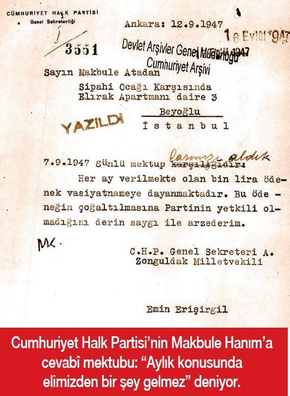 Atatürk’ün kardeşi Makbule Hanım'ın olay mektubu - Resim: 3