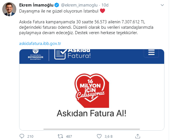 Ekrem İmamoğlu: 56 bin 573 ailenin faturası ödendi - Resim: 1