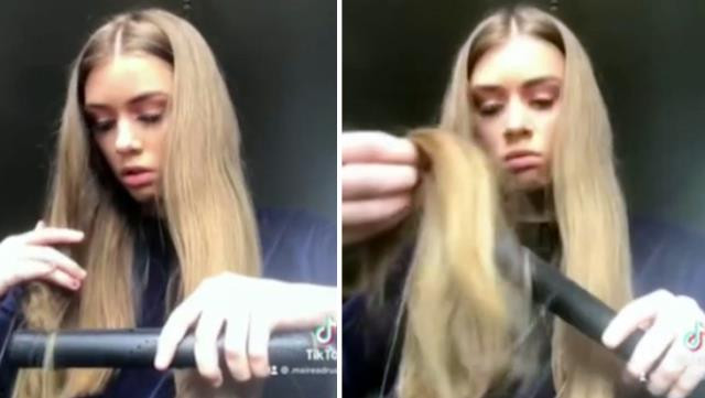 TikTok Videosu Çeken Genç Kız Saçlarını Yaktı - Resim: 1