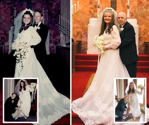 50 Yıllık Evli Çift Düğün Fotoğraflarını Yeniden Canlandırdı - Resim: 1