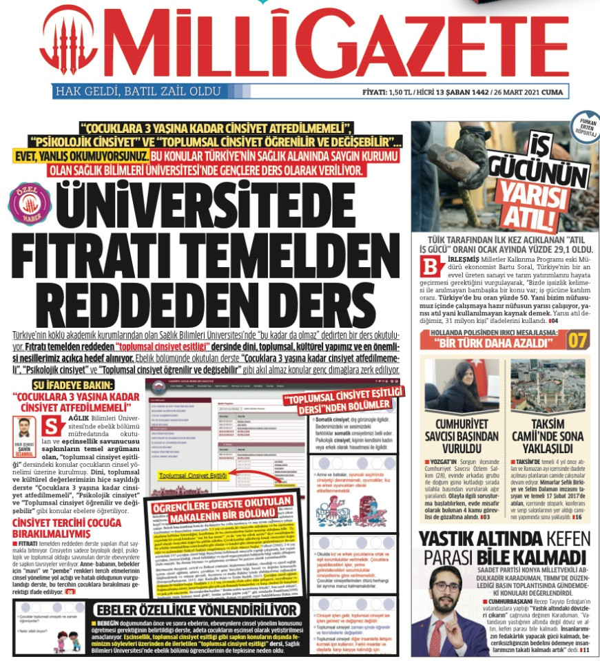 Toplumsal Cinsiyet Eşitliği Dersi Hedef Gösterildi! Hakkında Soruşturma Kararı! - Resim: 1