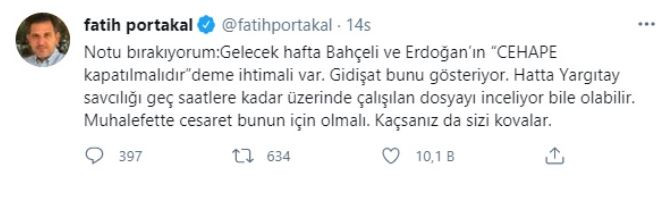 Fatih Portakal'dan Flaş Yorum: Erdoğan ve Bahçeli CHP Kapatılsın Diyebilir - Resim: 1