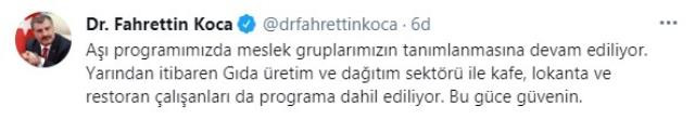 Bakan Koca Açıkladı: Berber, Kuaför, Gıda Sektörleri ve Avukatlara Aşılama Başlıyor - Resim: 1