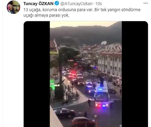 Cumhurbaşkanı Erdoğan'ın Marmaris Konvoyuna CHP'li Özkan'dan Tepki - Resim: 1