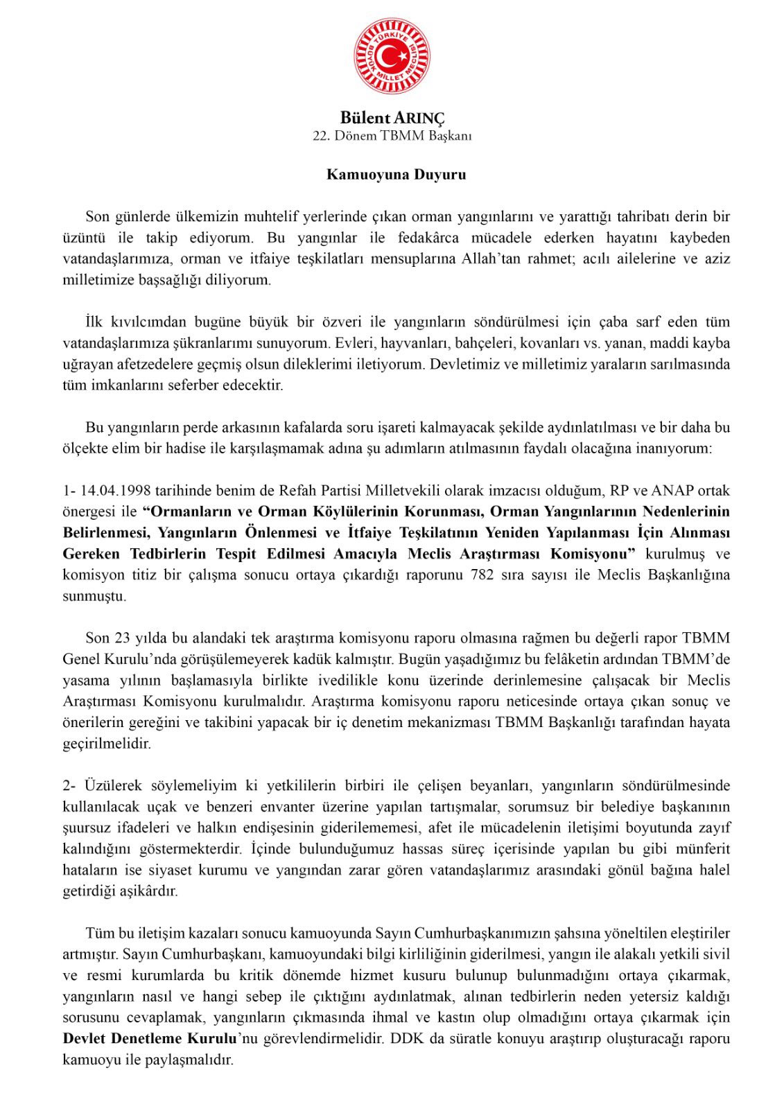Bülent Arınç: İletişim Kazaları Sonucu Cumhurbaşkanına Eleştiriler Artmıştır - Resim: 1