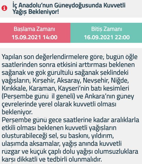 Meteoroloji ve AFAD Uyardı: 11 İl İçin Kuvvetli Yağış ve Sel Tehlikesi! - Resim: 1
