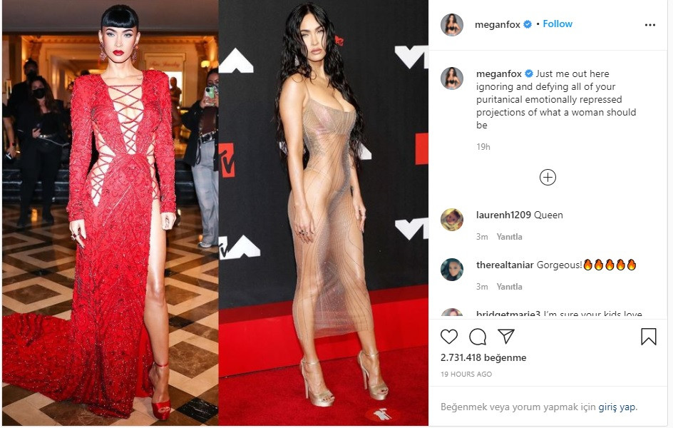 Megan Fox'tan Kıyafetini Eleştirenlere Sert Tepki: Meydan Okuyorum! - Resim: 1