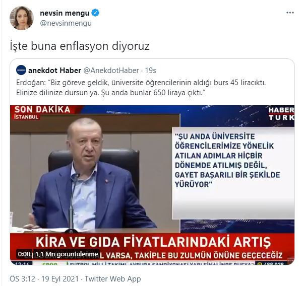 Nevşin Mengü Erdoğan'a Ekonomi Dersi Verdi! İşte Buna Enflasyon Diyoruz - Resim: 1