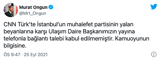 CNN Türk'ten İBB'ye Sansür! Telefonla Bağlanmak İstedi, Reddedildi - Resim: 1