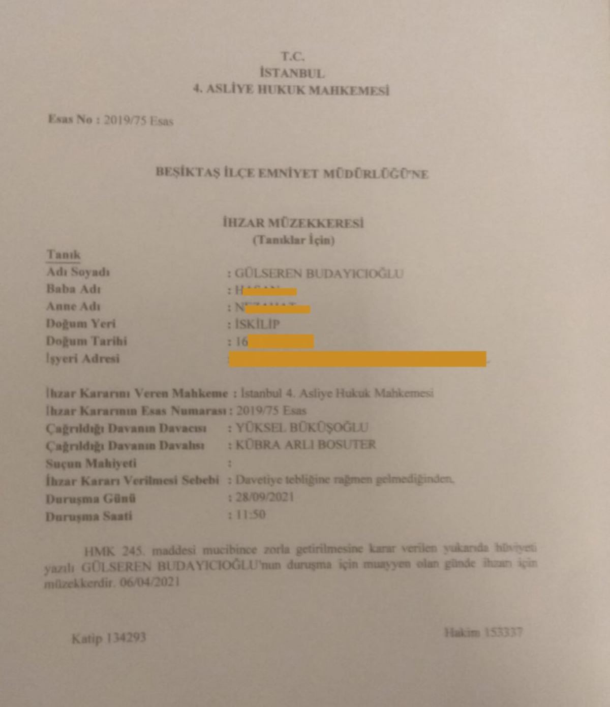 Gülseren Budayıcıoğlu Hakkında Flaş Karar: Mahkemeye Zorla Getirilecek - Resim: 1