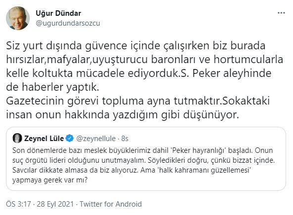 Uğur Dündar ve Zeynel Lüle Arasında Sedat Peker Hayranlığı Krizi - Resim: 1