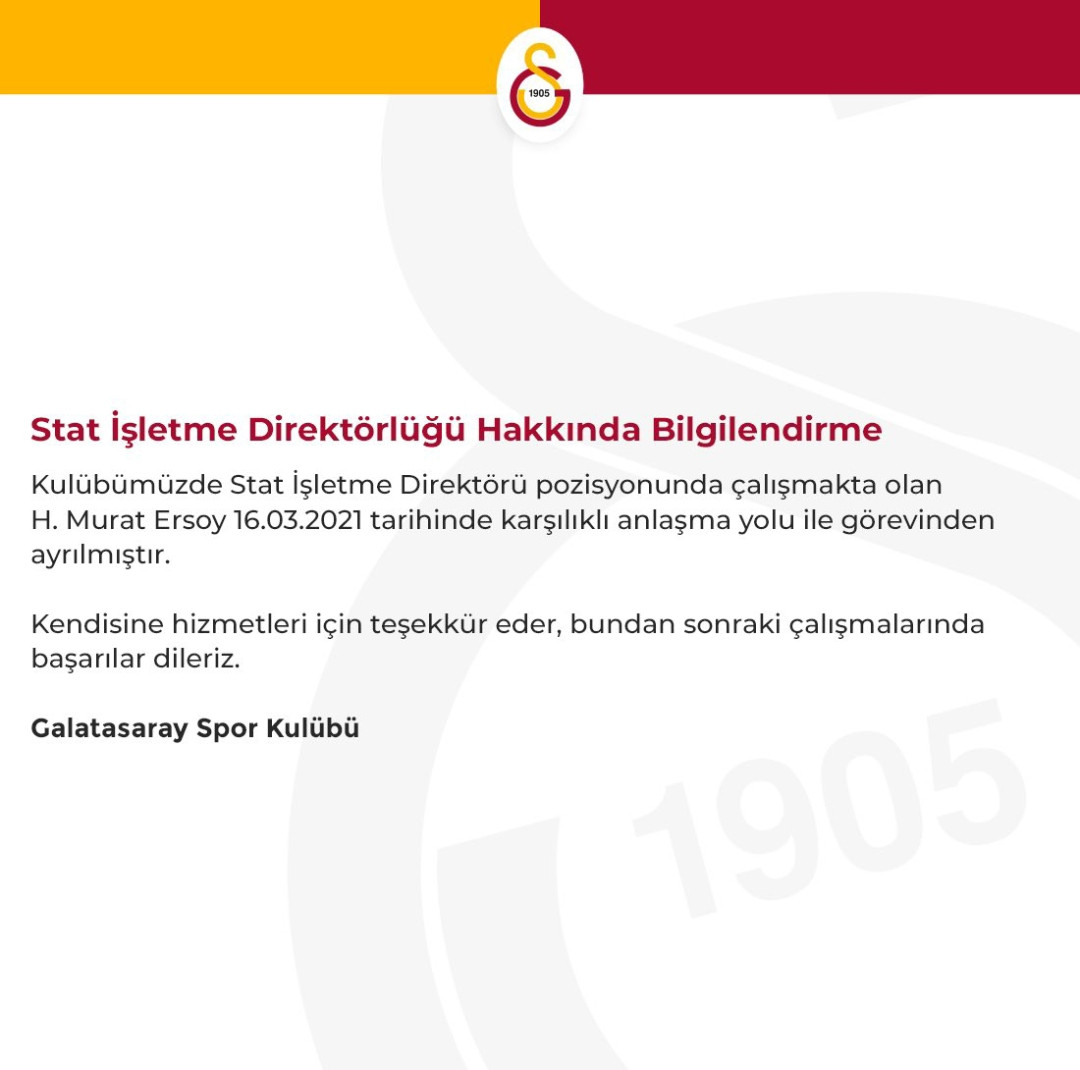 Galatasaray Stat İşletme Direktörü İle Yollarını Ayırdı - Resim: 2