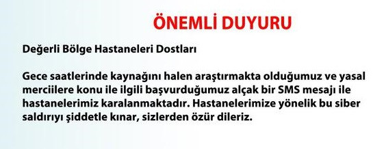 Hastaneden hastalara küfürlü mesaj - Resim: 2