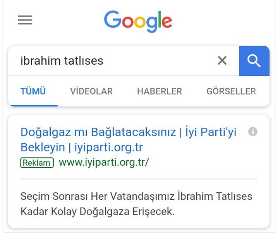 Google'a İbrahim Tatlıses yazanlara İYİ Parti sürprizi - Resim: 1