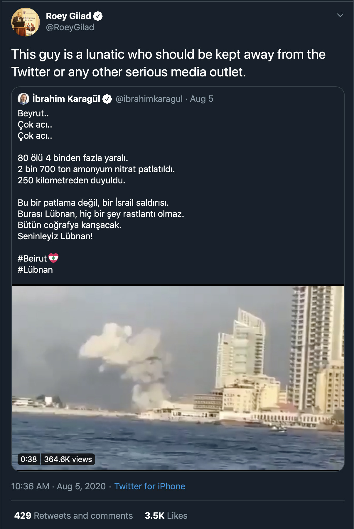 İsrail'den Yeni Şafak yazarı İbrahim Karagül'e olay Tweet: Bu adam deli! - Resim: 1