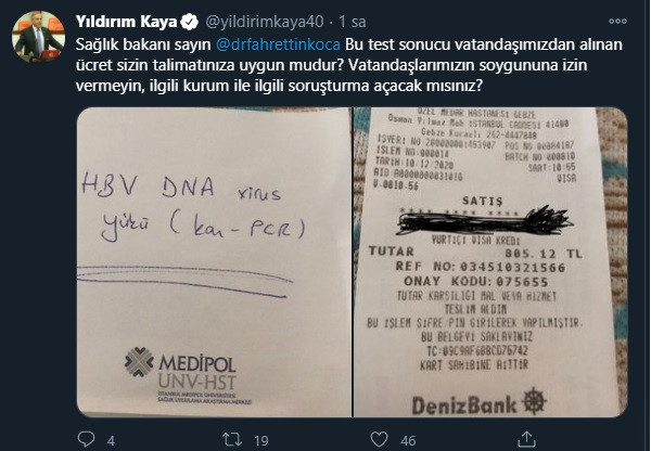 Fahrettin Koca'nın hastanesi koronavirüs test fiyatlarını üçe katladı - Resim: 1