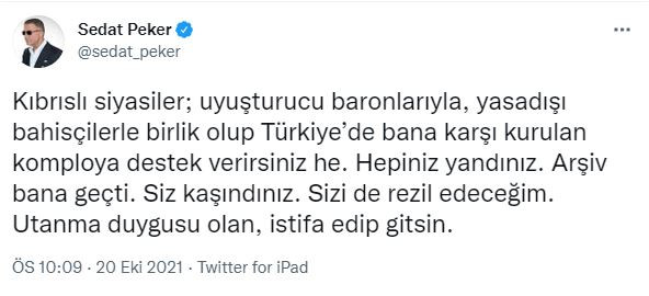 Sedat Peker'den Flaş Şantaj Kaseti Açıklaması: Arşiv Bana Geçti, Yandınız! - Resim: 1