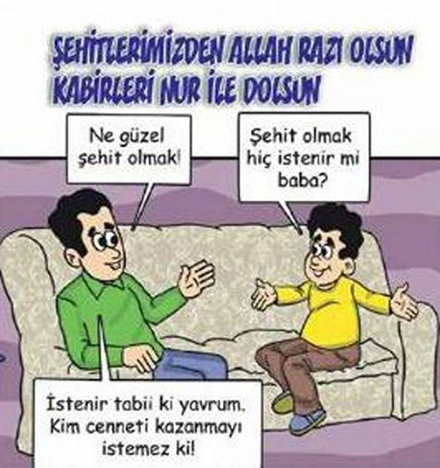 Diyanet'in çocuk dergisindeki şehit karikatürü olay oldu - Resim: 1