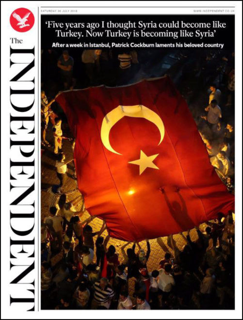 Independent'ın manşeti: Suriye Türkiye gibi olacak diye düşünürdüm, şimdi Türkiye Suriye gibi oluyor - Resim: 1