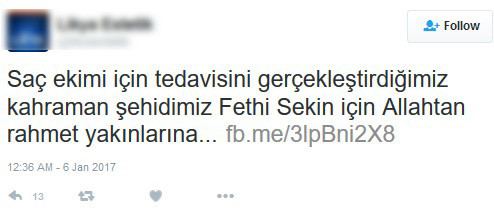 Estetik merkezinden tepki çeken Fethi Sekin mesajı - Resim: 1