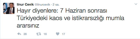 Cumhurbaşkanı Başdanışmanı: Hayır derseniz 7 haziran sonrasını mumla ararsınız - Resim: 1