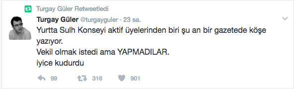 Turgay Güler: Yurtta Sulh Konseyi'nin aktif üyelerinden biri mahalle'de köşe yazarlığı yapıyor! - Resim: 1