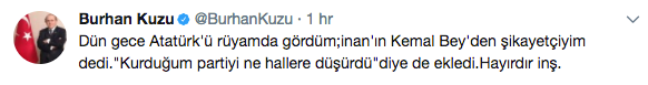 Burhan Kuzu'nun rüyasına giren Atatürk kimi şikayet etti? - Resim: 1