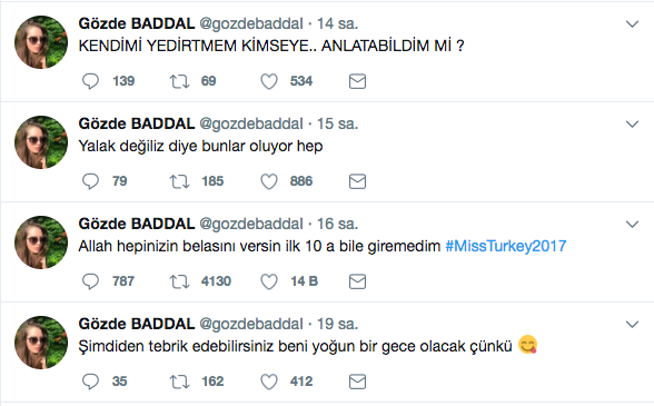 Gözde Baddal'dan İlk 10'a giremedim, Allah belanızı versin paylaşımına ilişkin açıklama - Resim: 1